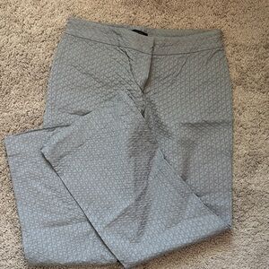 Elie Tahari Gray Patterned Trousers